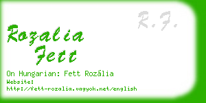 rozalia fett business card